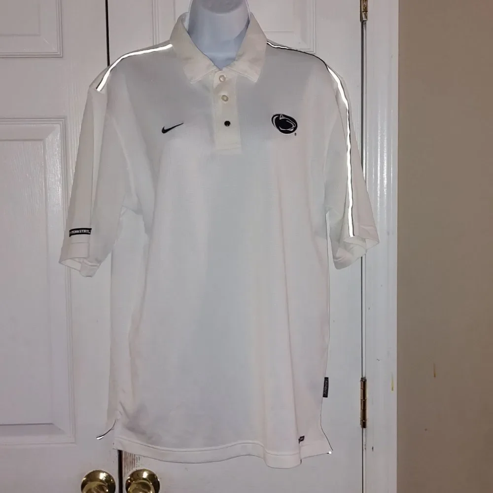 Nike Dry  Nittany Lions Shere Penn State polo dress shirt Sz S NWOT